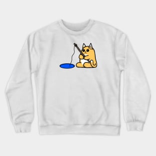 Gone Fishin’ Cat (Small Print) Crewneck Sweatshirt